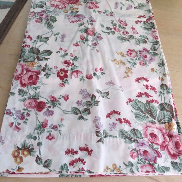 Vintage Westpoint Queen Flat Sheet 90"x102" Floral No Iron Percale Made In USA - Picture 4 of 7